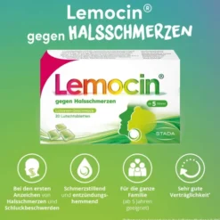 Lemocin gegen Halsschmerzen 50 Lutschtabletten