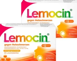 Lemocin gegen Halsschmerzen mit Orangengeschmack 2 x 24 Lutschtabletten