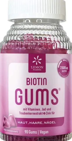Lemon Pharma Biotin Gums Himbeergeschmack 90 Stück