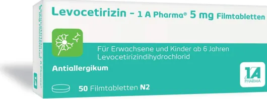 Levocetirizin 1a Pharma 5 mg 50 Filmtabletten