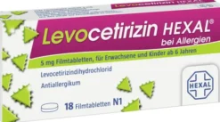 Levocetirizin Hexal bei Allergien 5 mg 18 Filmtabletten