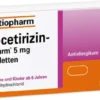 Levocetirizin Ratiopharm 5 mg 20 Filmtabletten