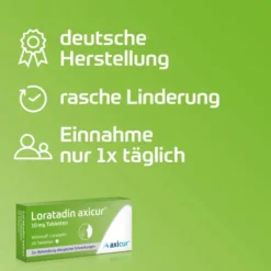 Loratadin Axicur 10 mg 50 Tabletten
