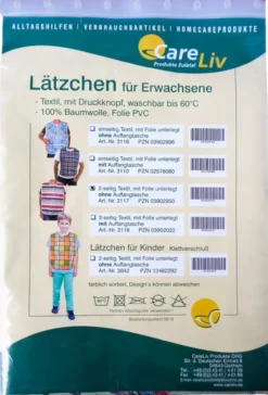 Lätzchen Erwachsene 2-Seitig Textil Mit Folie Druckknopfe