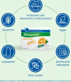 Magnesium Diasporal 400 Extra 50 Direkt Granulat Sticks