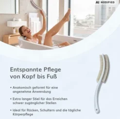 Massagebürste mit Naturhaarborsten, 1 Stück