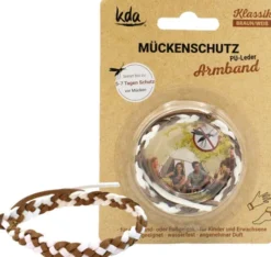 Mückenschutz Armband Pu Leder Braun-Weiß Kda 1 Stück
