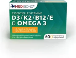 MEDIBOND D3, K2, B12, E & Omega 3