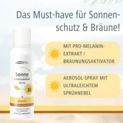medipharma cosmetics Sonne Schutz & Bräune bronze LSF 30 Aerosol 150 ml Spray