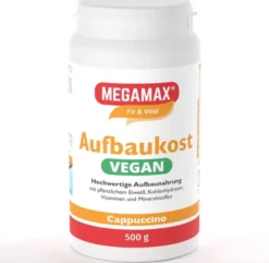 Megamax Aufbaukost Vegan Cappucino 500 G Pulver