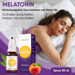 Melatonin Ashwagandha Mediakos Schlaf Spray Vegan 20ml