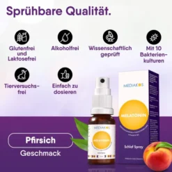 Melatonin Ashwagandha Mediakos Schlaf Spray Vegan 20ml