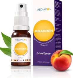 Melatonin Ashwagandha Mediakos Schlaf Spray Vegan 20ml