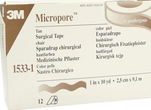 Micropore Vliespflaster 9,1mx2,5cm Haut 1533-1