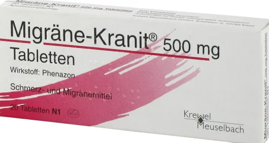 Migräne Kranit 500 mg 20 Tabletten