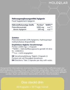 Moleqlar Apigenin Flavonoid Extract 60 Kapseln