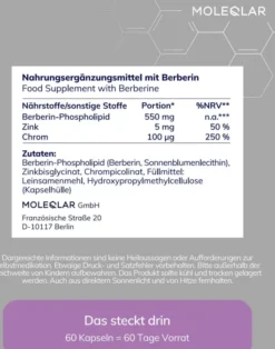 MoleQlar Berberine Mineral-Complex 60 Kapseln
