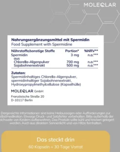 MoleQlar Spermidin 60 Kapseln