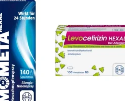 Mometahexal Heuschnupfenspray 50µg 18 g Nasenspray + Levocetirizin Hexal 100 Filmtabletten