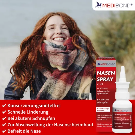 Nasenspray Medibond 10 ml 0,1% Lösung Xylometazolin