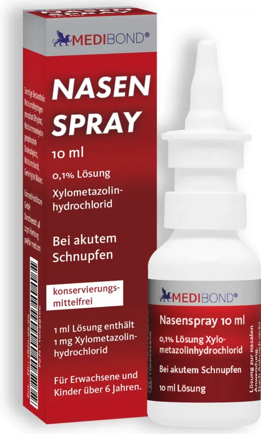 Nasenspray Medibond 10 ml 0,1% Lösung Xylometazolin