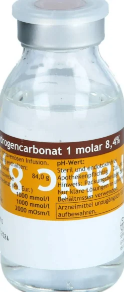 Natrium Hydrogencarbonat 8,4% 1 Mol Glas 20x100 ml Infusionslösung