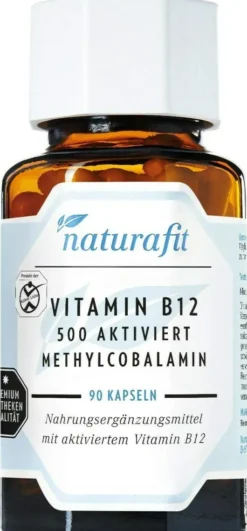 Naturafit Vitamin B12 500 µg Aktiviert 90 Kapseln