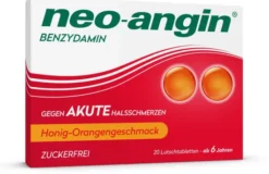 Neo angin Benzydamin Honig - Orange 20 Lutschtabletten