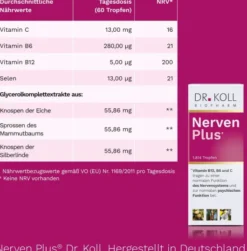 Nerven Plus Dr.Koll Gemmo Komplex Vitamin B12 B6 Tropfen 50 ml