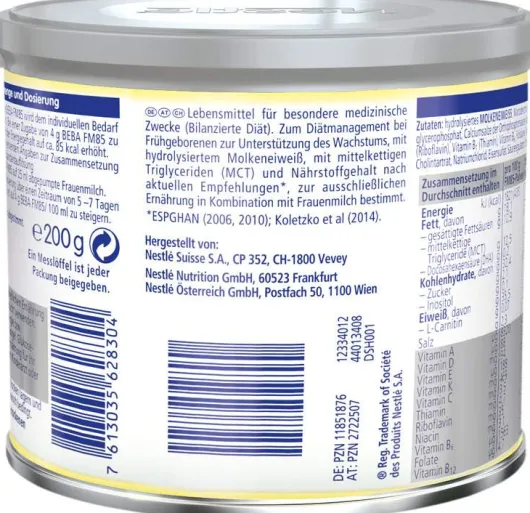 Nestle Beba Fm 85 Frauenmilchsupplement Pulver