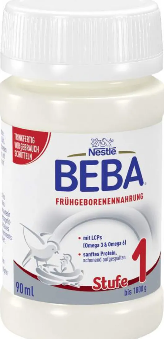 Nestle Beba Frühgeborenen Nahrung Stufe 1 Flüssig 32 X 90 ml