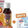 Nurofen Junior Fieber- & Schmerzsaft 40 mg pro ml 150 ml + Sagrotan 2 in 1 Desinfektionstücher 15 Stück