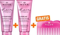 NUXE Hair Prodigieux Glanz-Shampoo 200 ml + NUXE Hair Prodigieux Glanz-Conditioner 200 ml + gratis Kamm 1 Stück