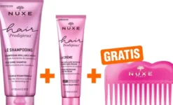NUXE Hair Prodigieux Glanz-Shampoo 200 ml + NUXE Hair Prodigieux Leave-In Haarpflege 100 ml + gratis Kamm 1 Stück
