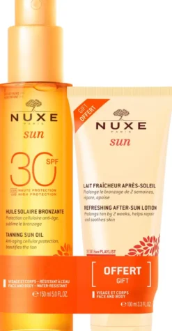 NUXE Sun Set Sonnenöl Gesicht & Körper LSF30 150 ml + gratis After Sun 100 ml