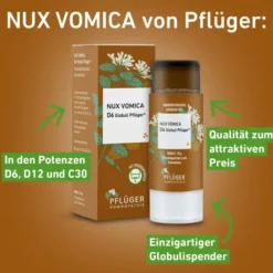 Nux Vomica C30 Globuli Pflüger Globulispender 10 g