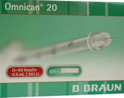 Omnican 20 Insulin U40 0,5 ml 0,30 X 8 mm 100 X 1 Spritze