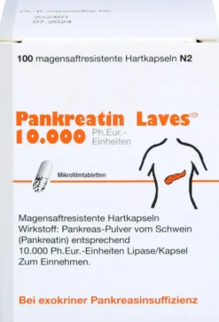 Pankreatin Laves 10.000 Ph 100 Magensaftresistente Hartkapseln