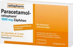 Paracetamol ratiopharm 1000 mg 10 Zäpfchen