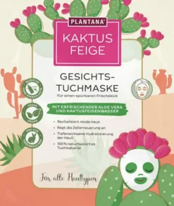 Plantana Kaktusfeige Gesichttuchmaske Mit Aloe Vera
