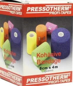 Pressotherm Kohäsive Bandage 8 cm X 4 M Weiß