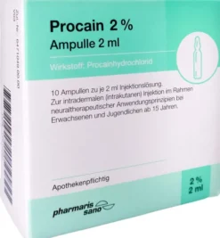 Procain Pharmarissano 2 % 10 X 2 ml Ampullen