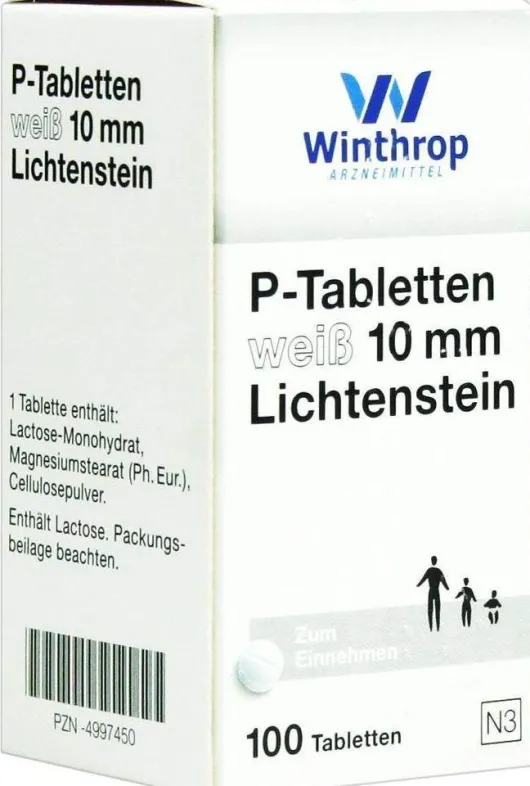 P Tabletten Weiß 10 mm 100 Tabletten