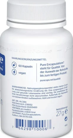 Pure Encapsulations Acetyl-L-Carnitin 250mg