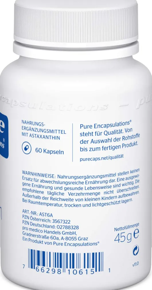 Pure Encapsulations Astaxanthin 60 Kapseln