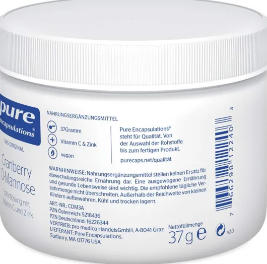 Pure Encapsulations Cranberry D-Mannose 37 G Pulver