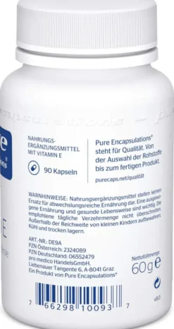Pure Encapsulations Vitamin E 90 Kapseln