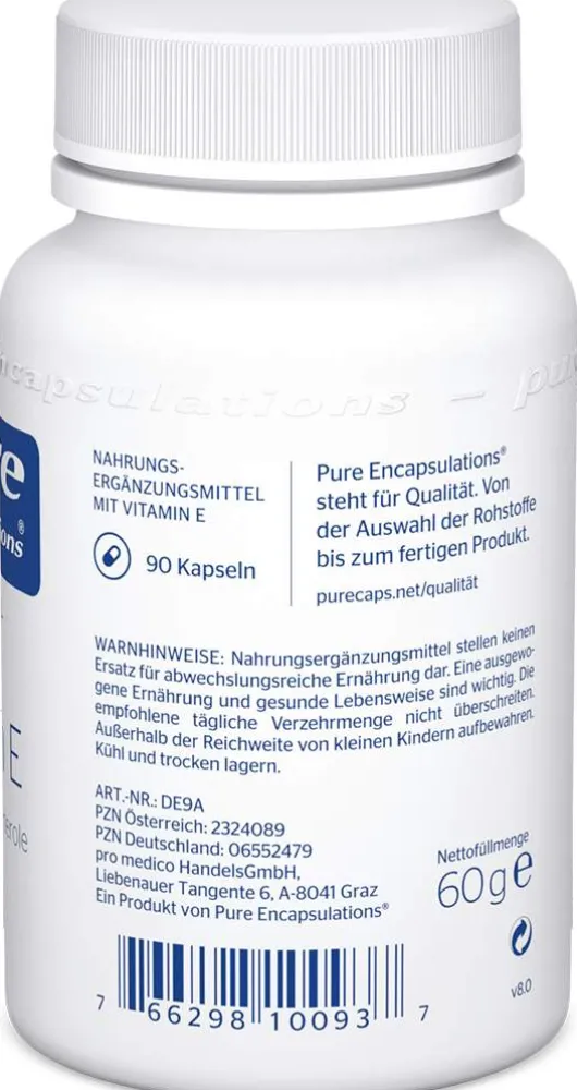 Pure Encapsulations Vitamin E 90 Kapseln