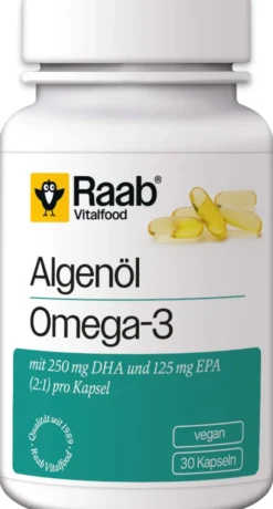 Raab Vitalfood Algenöl Omega-3 30 Kapseln