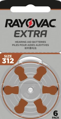 Rayovac Hörgerätebatterien 312 braun